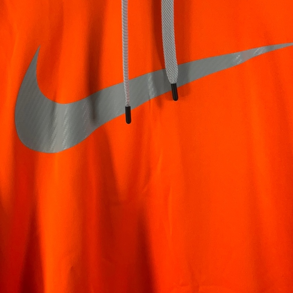 Nike Vibrant Orange Hoodie with Gray Swoosh - Picture 2 of 8
